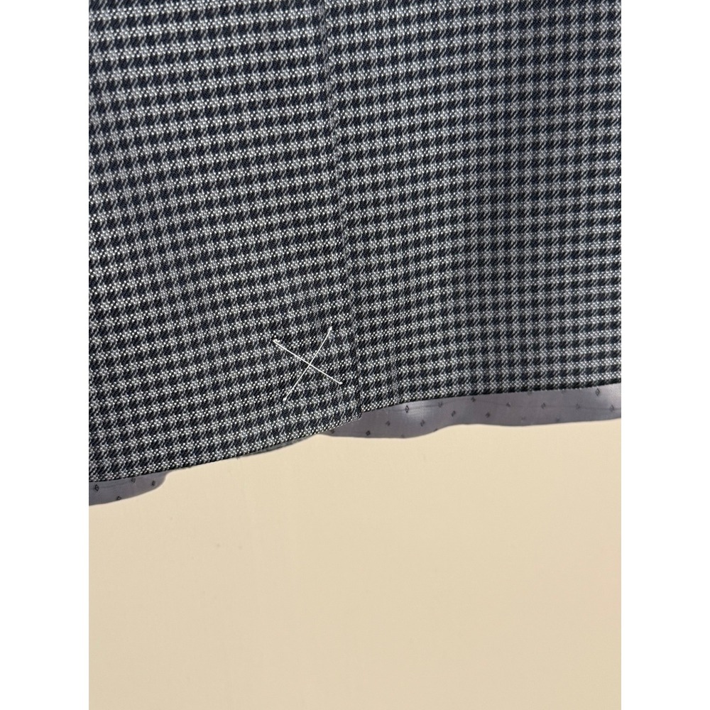 Turnbury Mens‎ 48L Wool Silk Blend Blazer Grey Micro Houndstooth Sport Coat 48 L - Picture 7 of 10